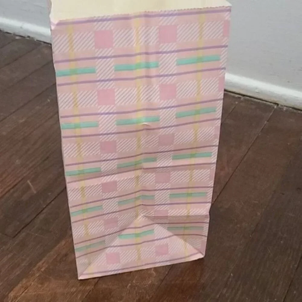 Vintage 80s Pastel Kawaii Scotty Dog Gift Bag